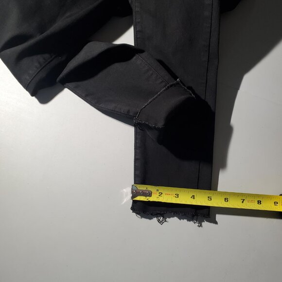 Levis 710 Super Skinny Black Jeans -raw hem - sz 28w - Picture 13 of 16